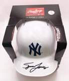 Spencer Jones Autographed Yankees Mini Helmet (Fanatics Authenticated)